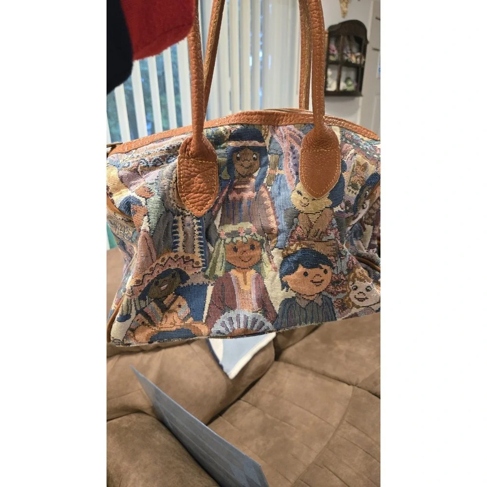 Handmade Tapestry Handbag International Children Folk Art Carpet Bag Purse